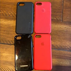 Lot of iPhone 7 cases Red and Black